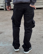 Pantalón cargo baggy semi-over negro