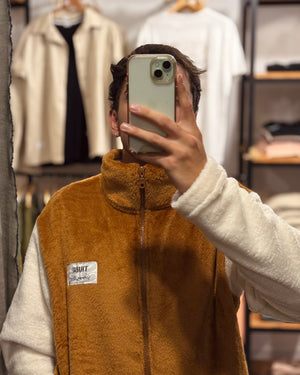 Campera peluche marrón