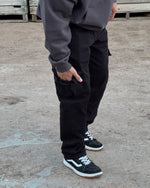Pantalón cargo baggy semi-over negro
