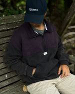 Buzo medio cierre oversized violet