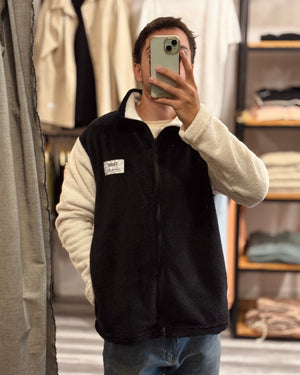 Campera peluche negra