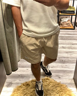 Short de pana crema