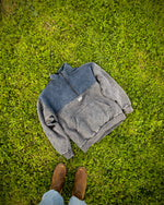 Buzo medio cierre oversized stone blue